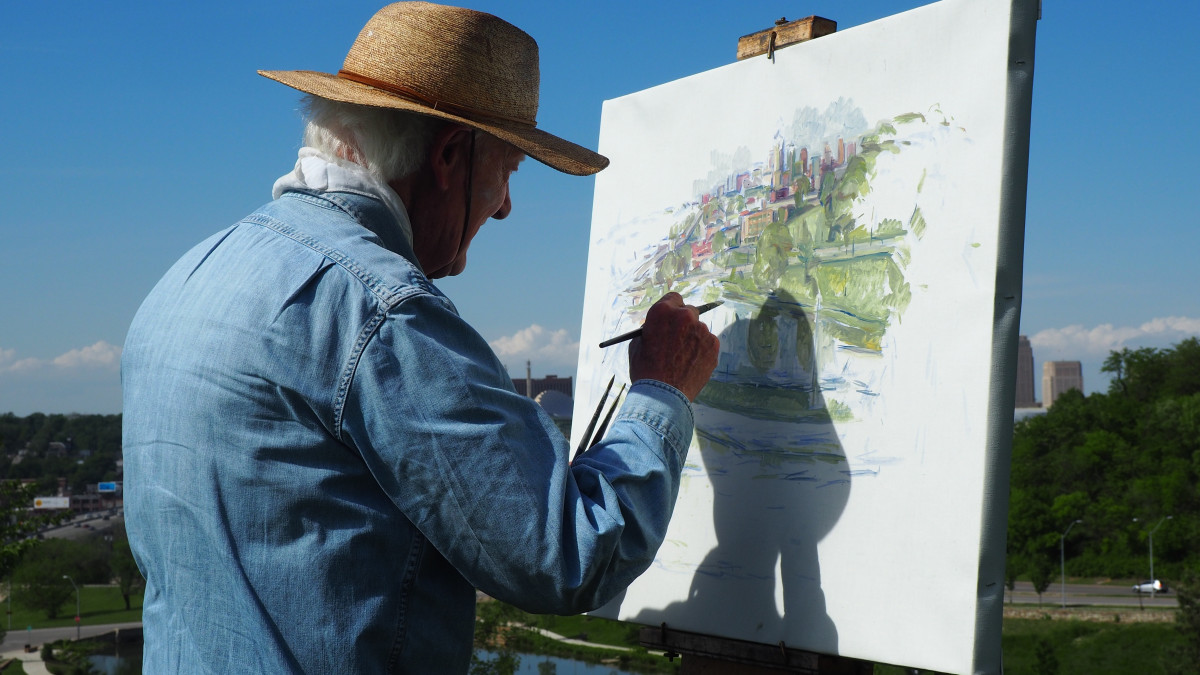 Outdoor acrylic painting