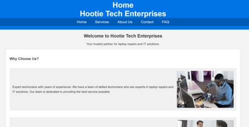 Screenshot of Kenton McClure's Site
