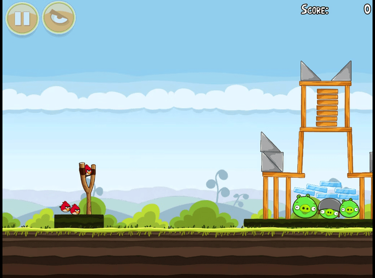 image of angry birds game