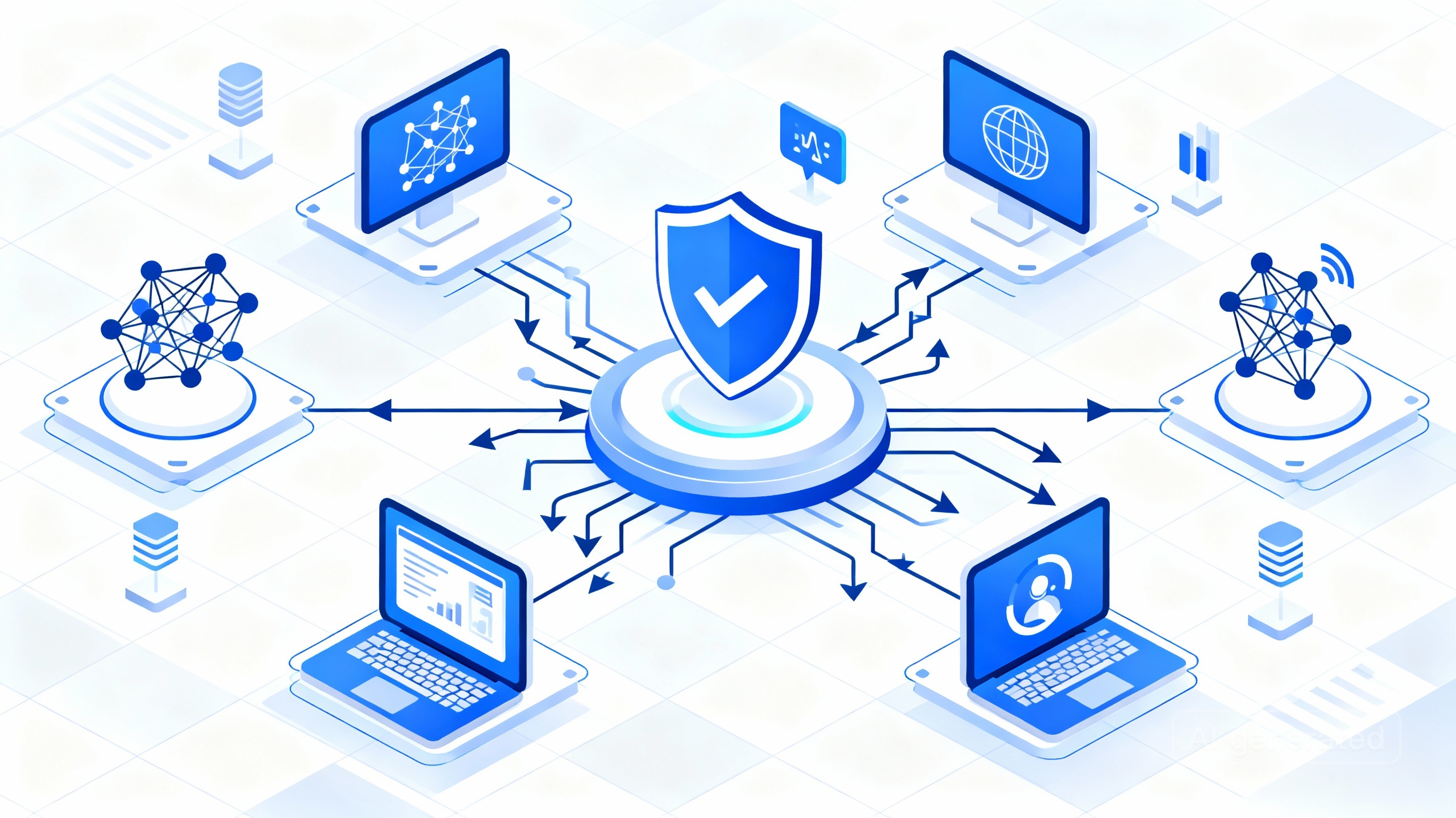 Abstract visualization of a neural network