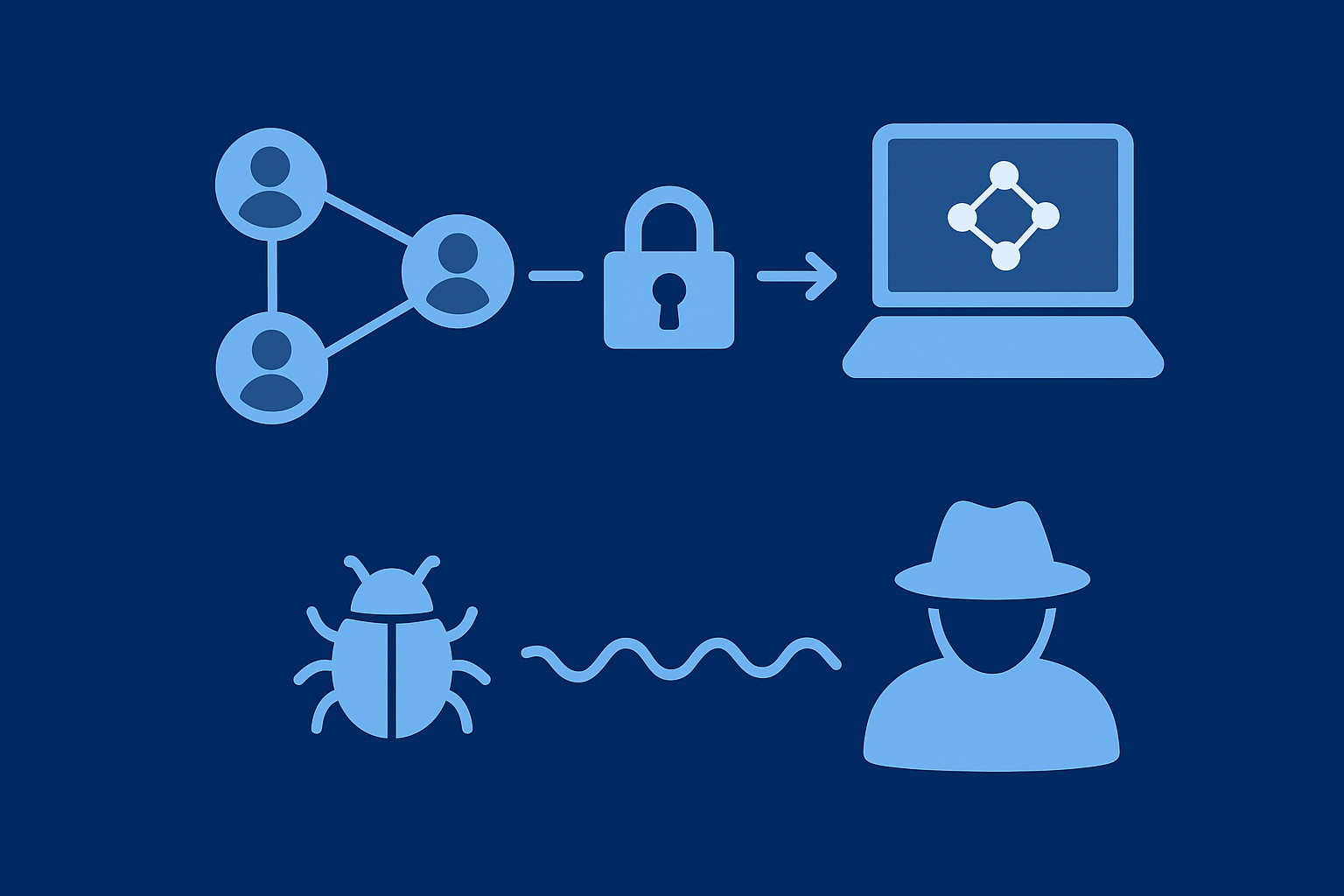 Team collaborating around a network diagram