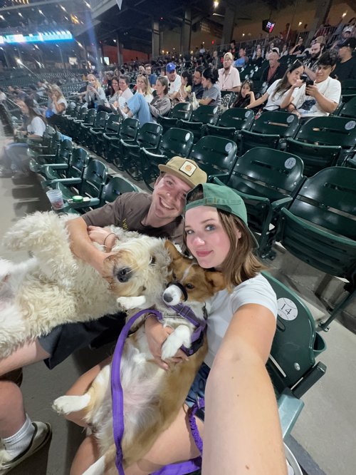 Emily at the Charlotte Knights Bark in the Park night