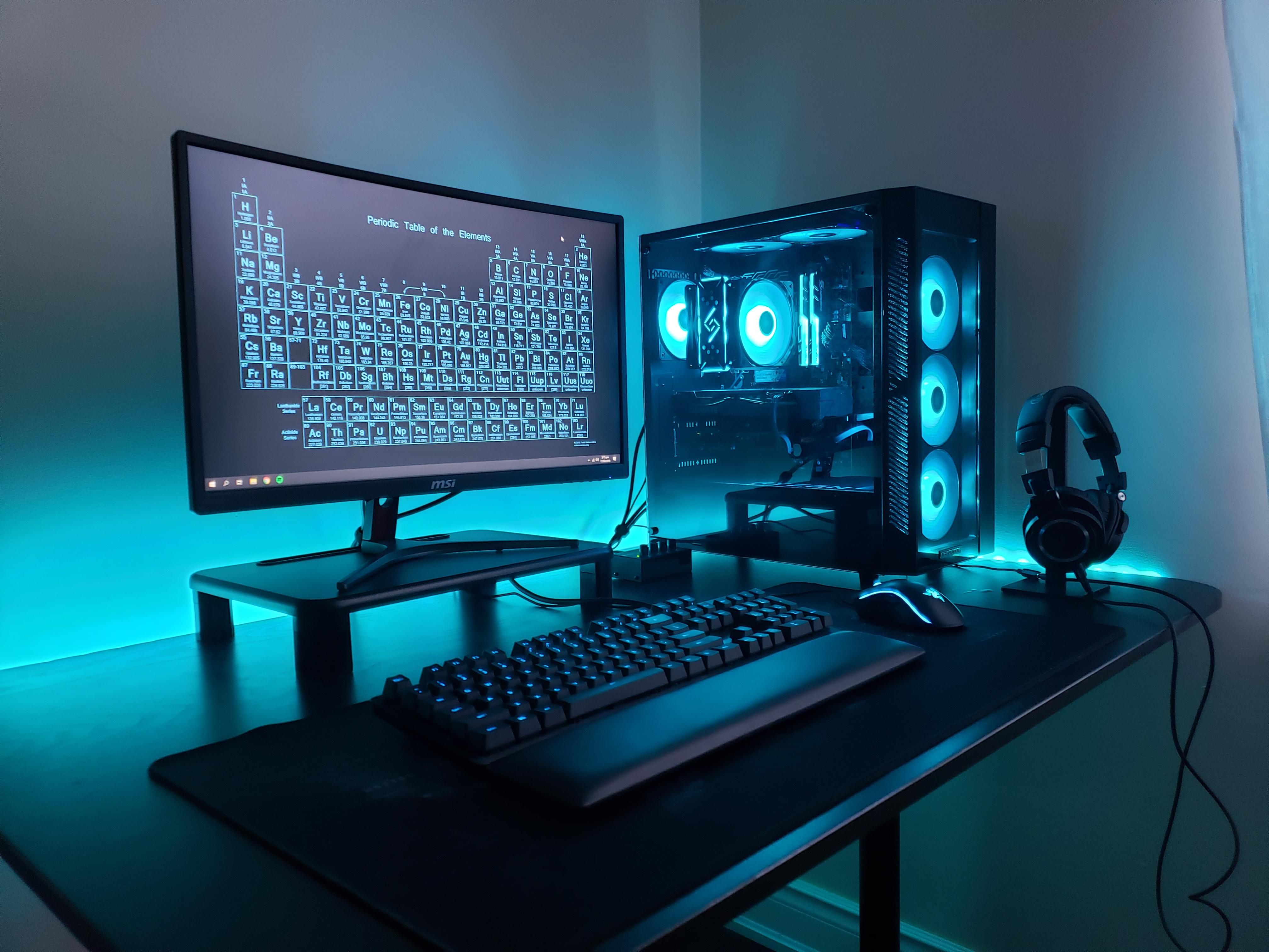 A modern gaming PC setup