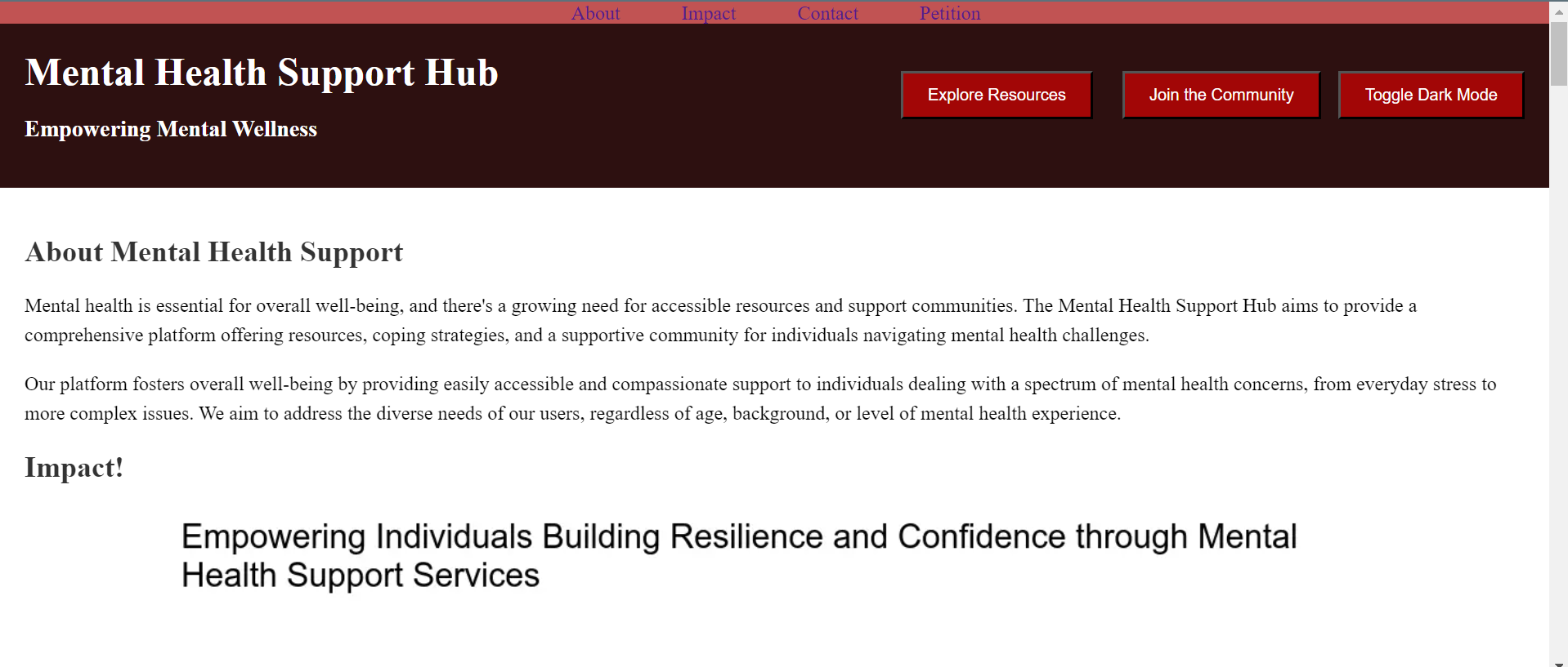 Mental Health Support Hub image