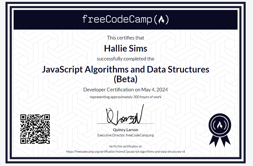 FCC JS Certificate