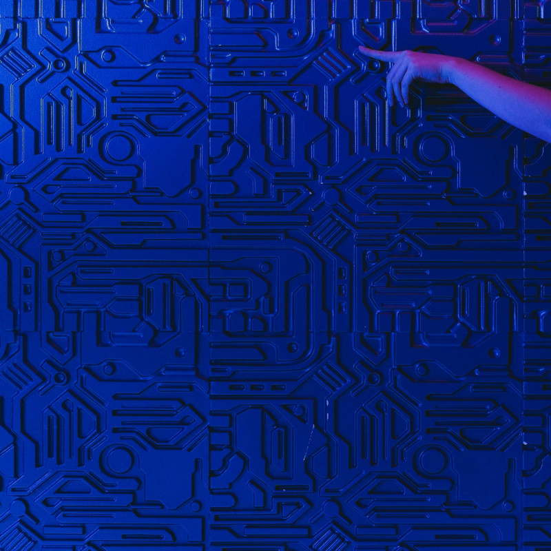 blue background
