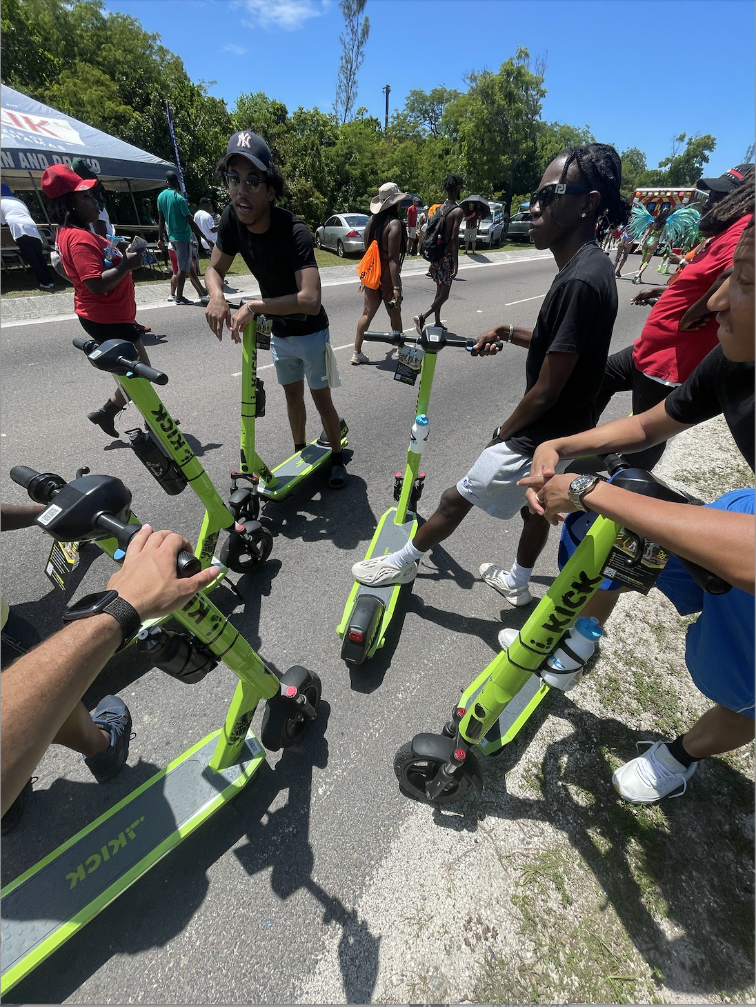 Local commuter using Kickride