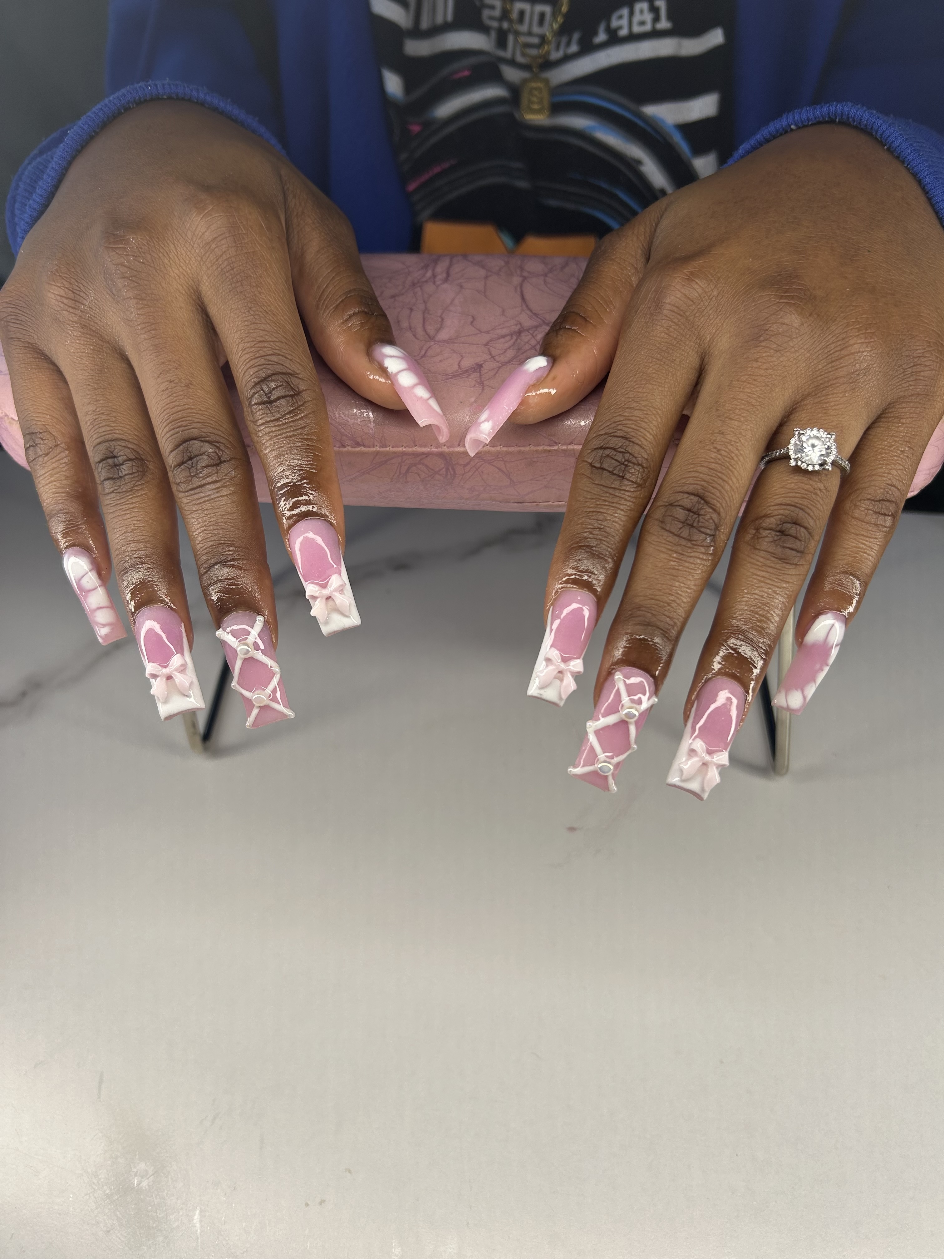 Freestyle Pink Nails