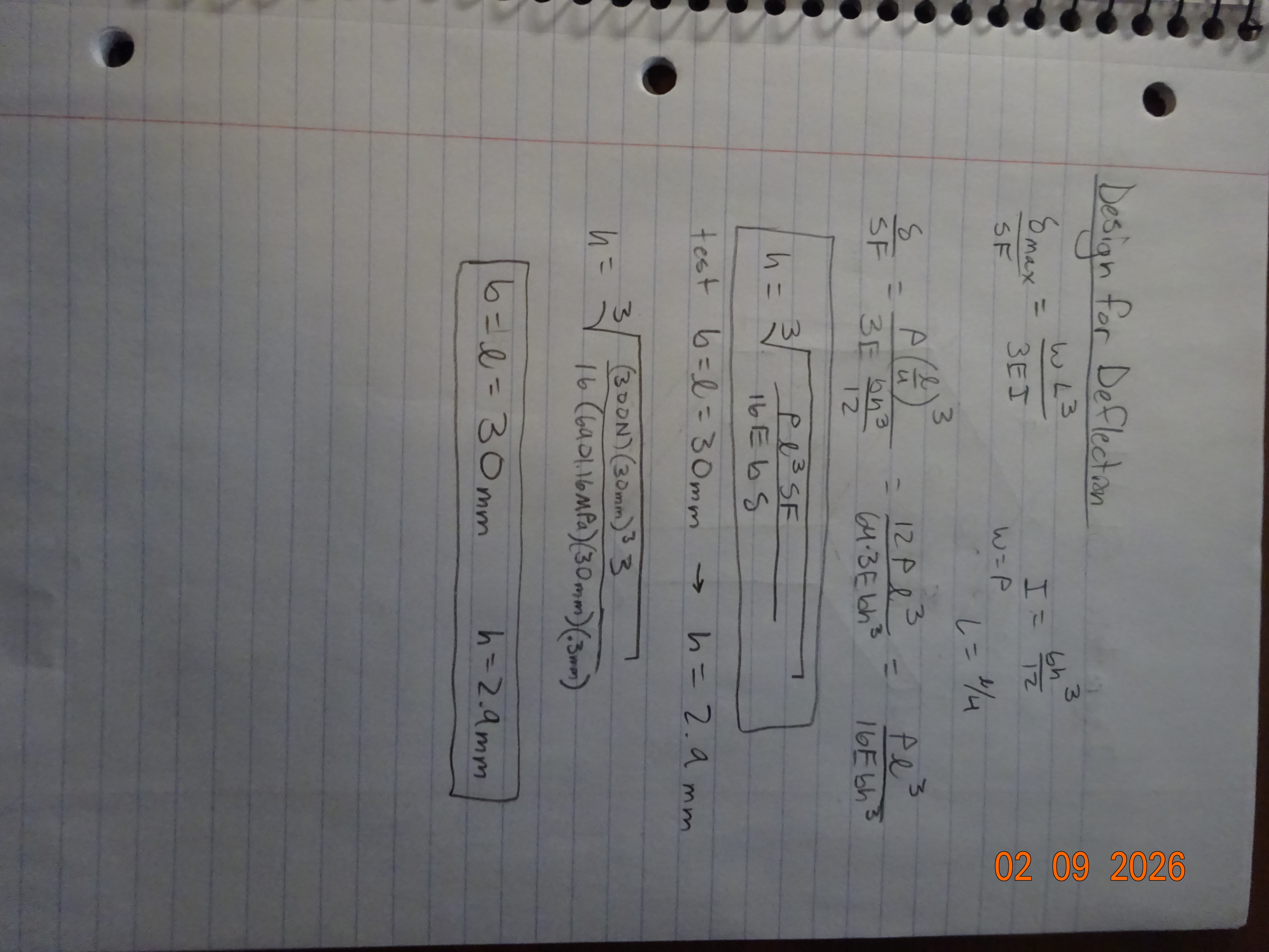 Feature two design for deflection