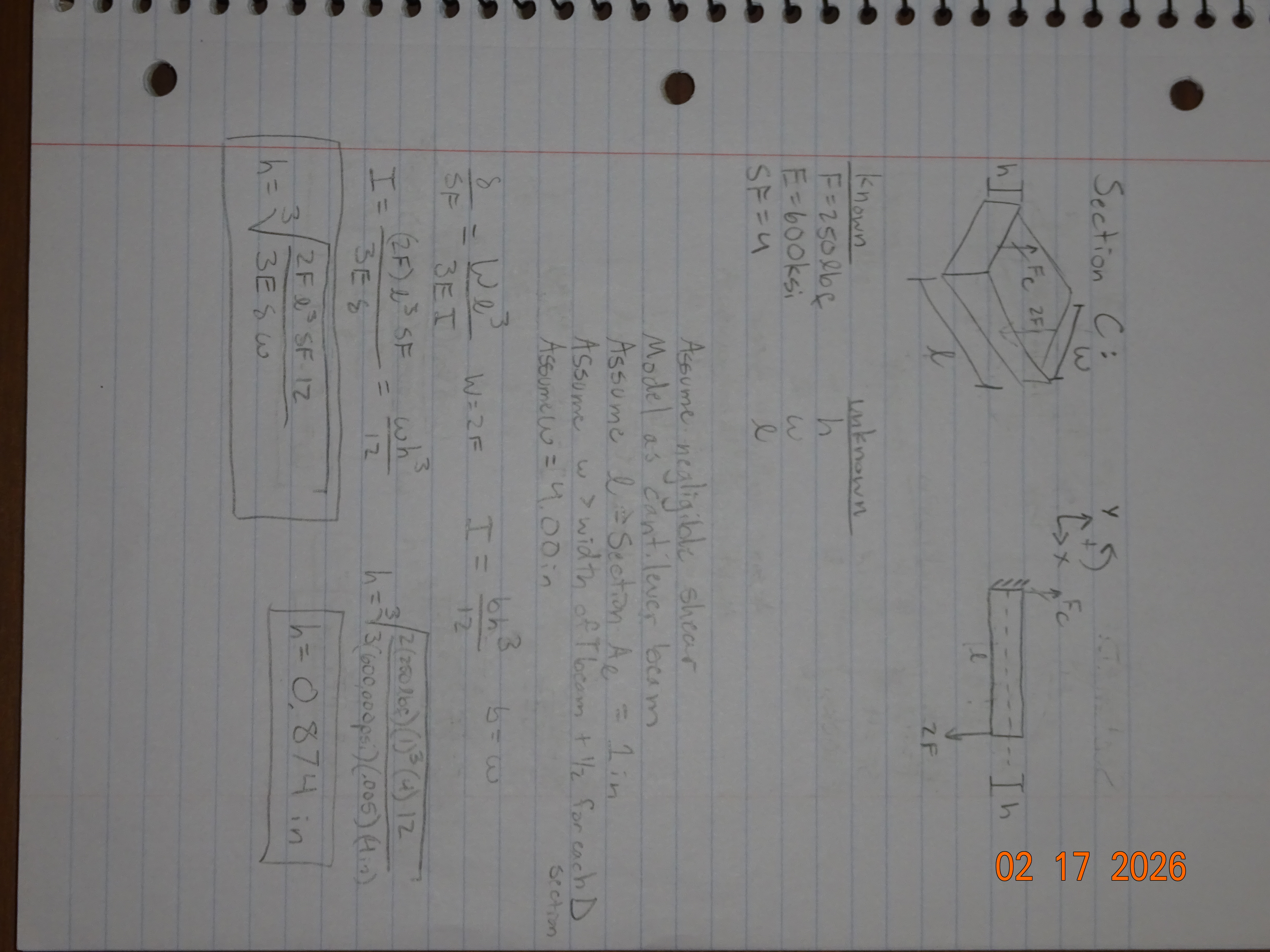 Stiffness Analysis Section C