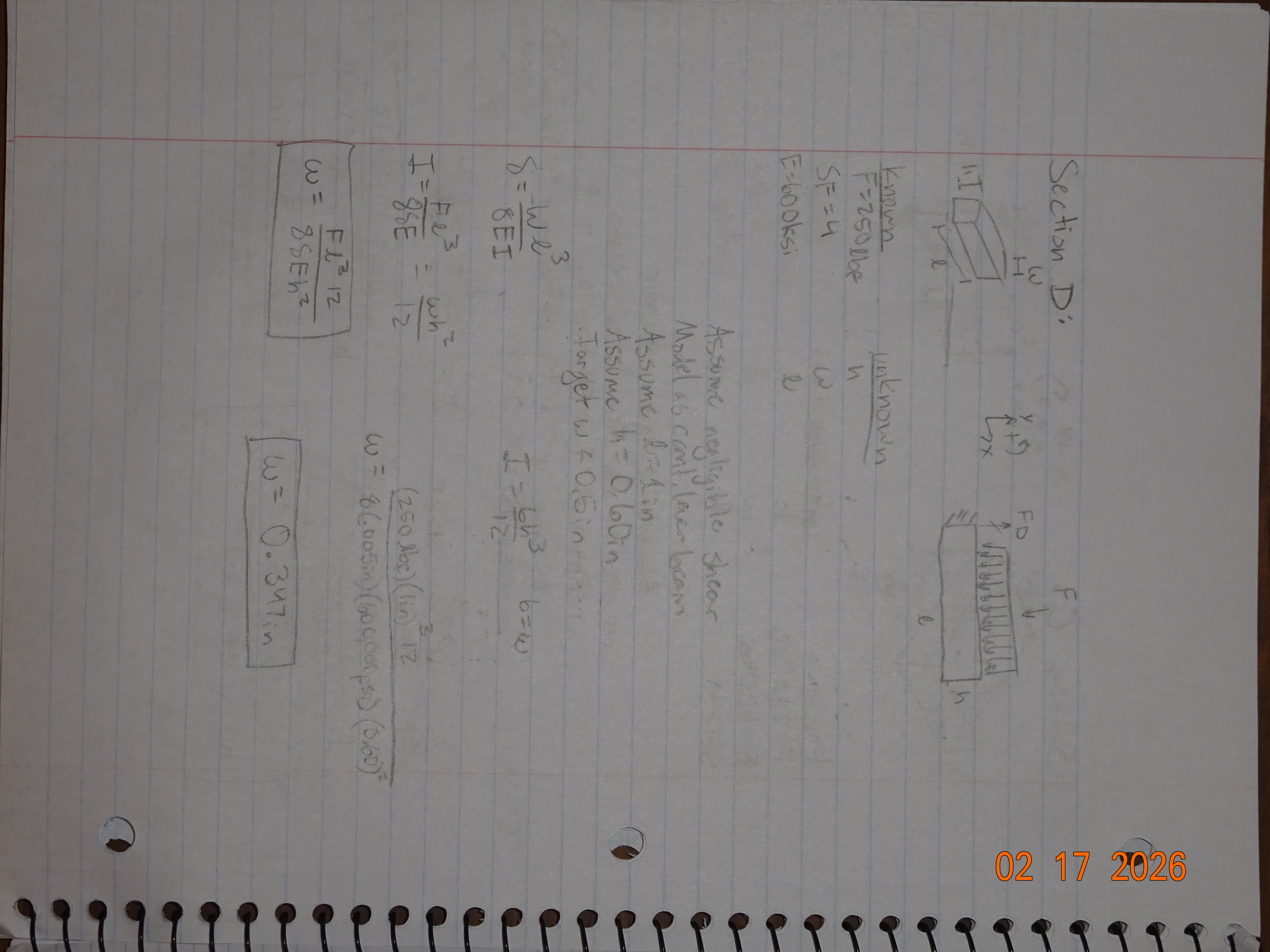 Stiffness Analysis Section D