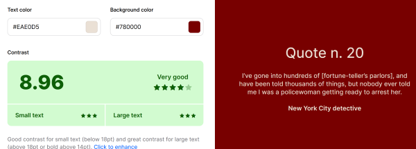 contrast calulator screenshot