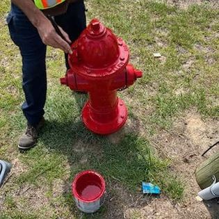 After image of dirty fire hydrant