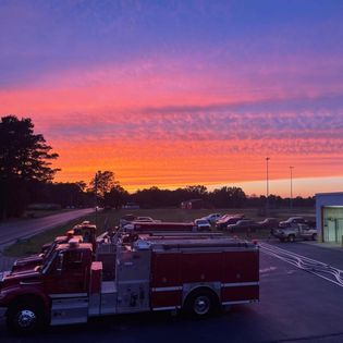 Beautiful Sunset Over Station