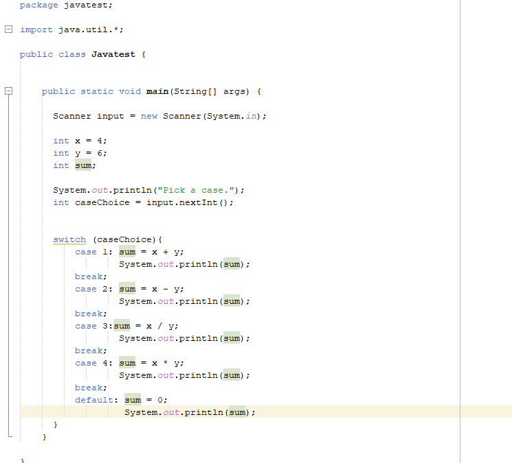 code example