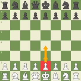 The spaces the king can move