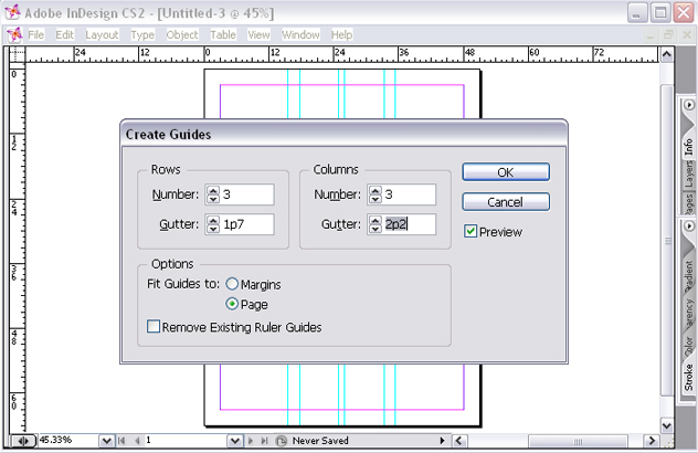 Preview Gridlines