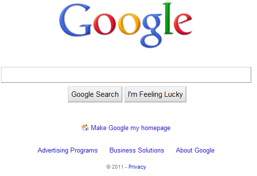 Appropriate cropping od Google homepage